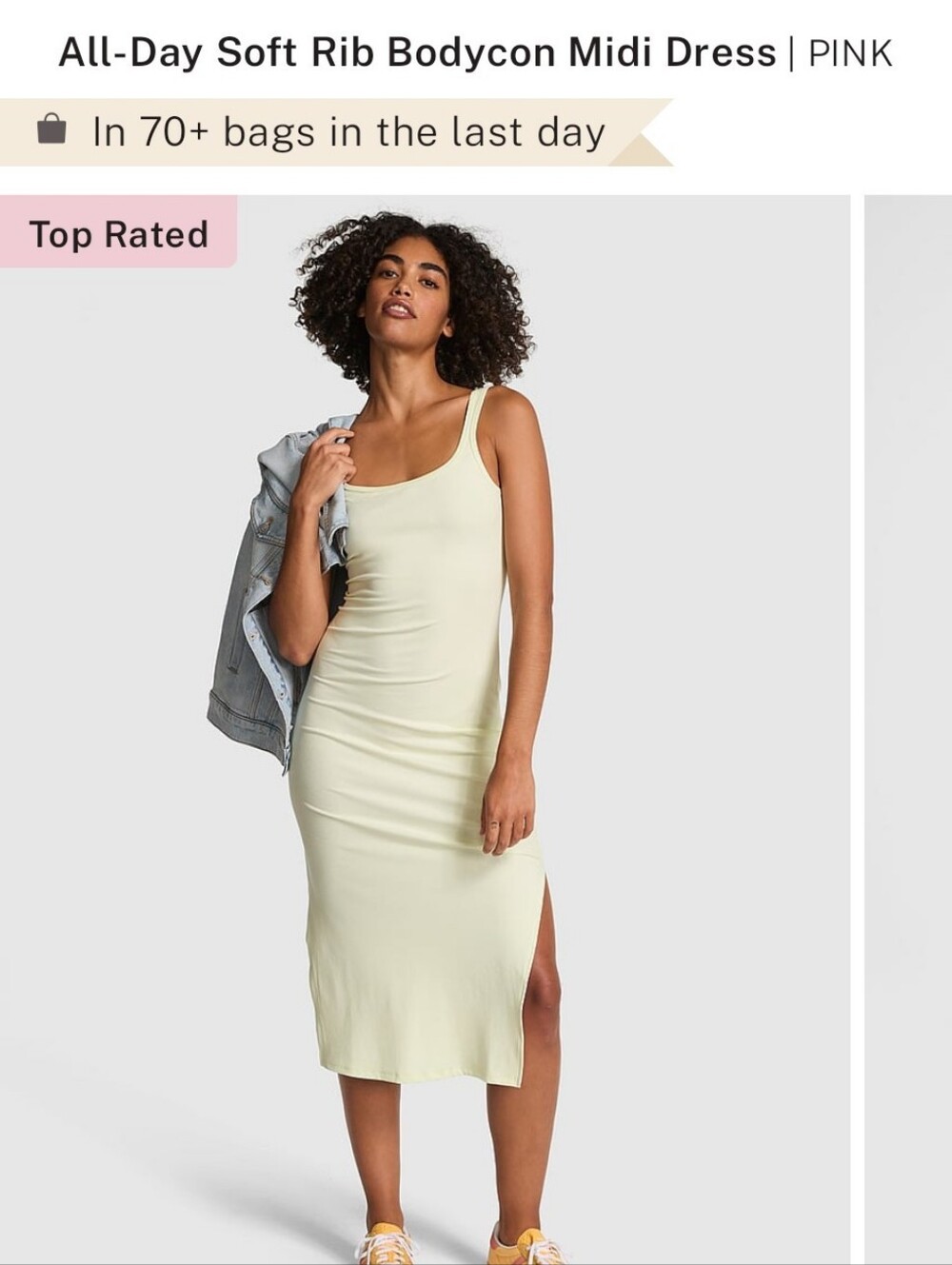 NWOT Soft Rib Bodycon Dress